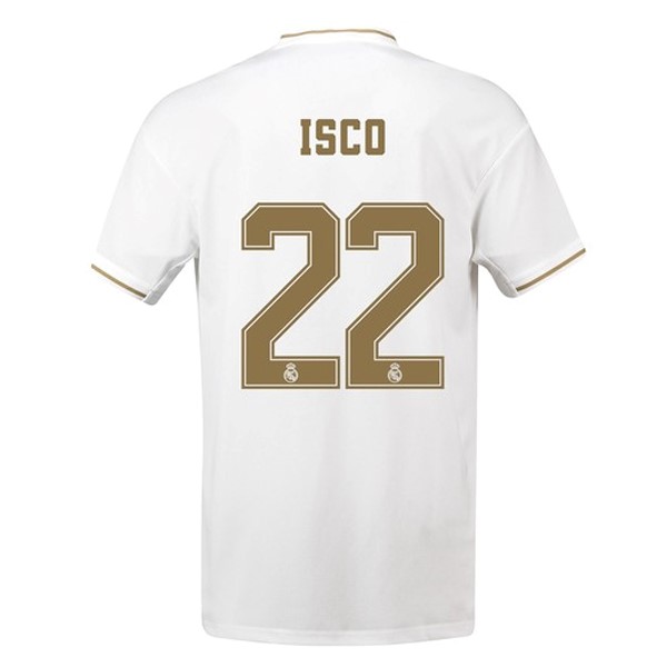 Maillot Football Real Madrid NO.22 Isco Domicile 2019-20 Blanc